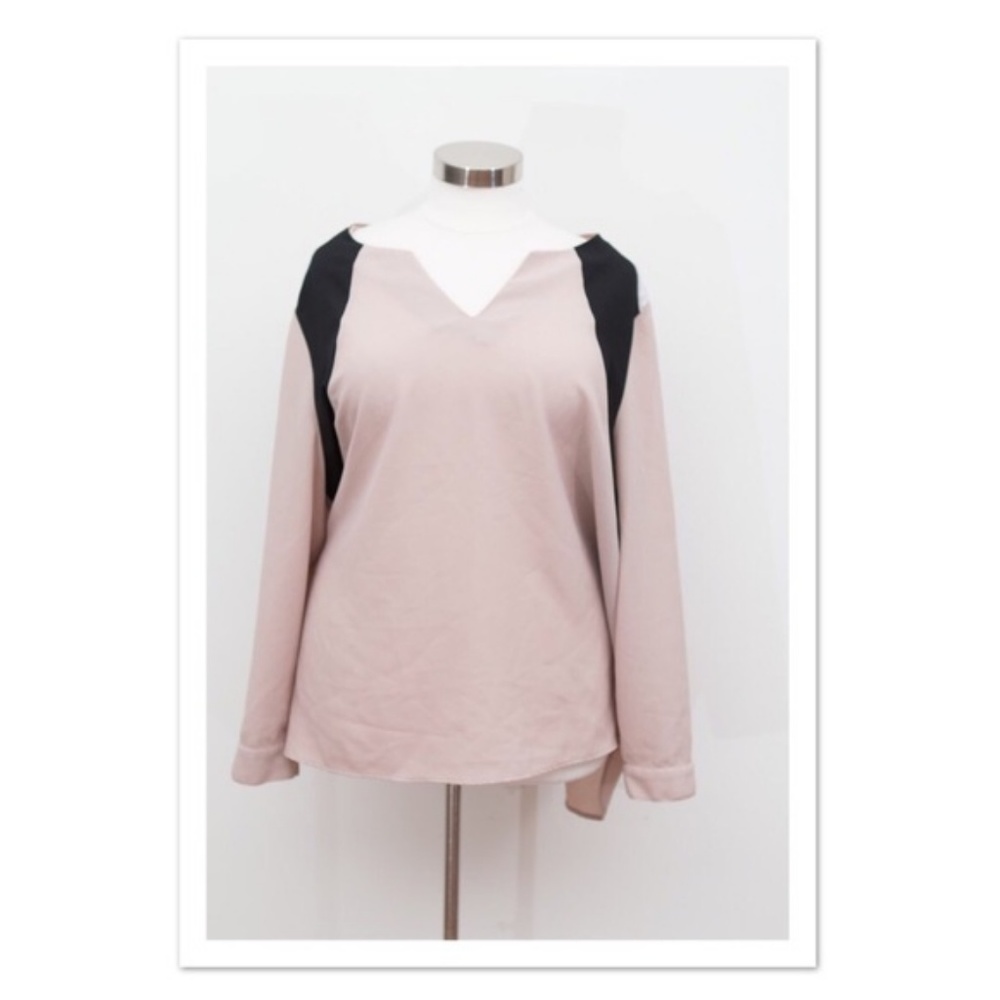 Lane Bryant - Tan & Black Career Top - Size 26/28.